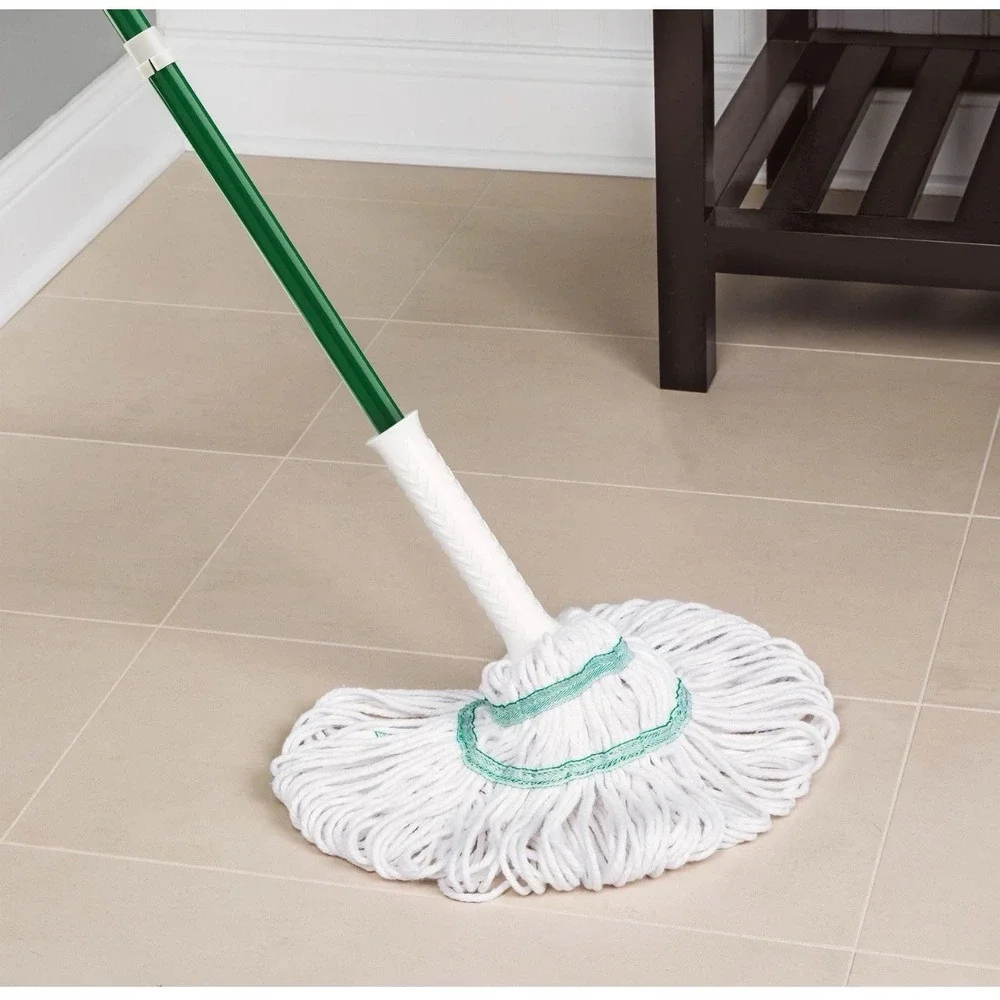Libman Tornado Mop Refill White Cotton Blend Attachment Style Snap-On